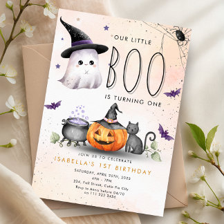 Boo Halloween Ghost 1. 3. 4. 5. Geburtstag Einladung