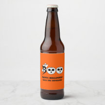BOO! Halloween Ghost Beer Flaschenetikett-Set