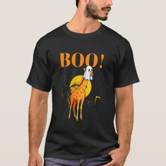 Boo Halloween Ghost Giraffe Costume Funny Kids Men T-Shirt