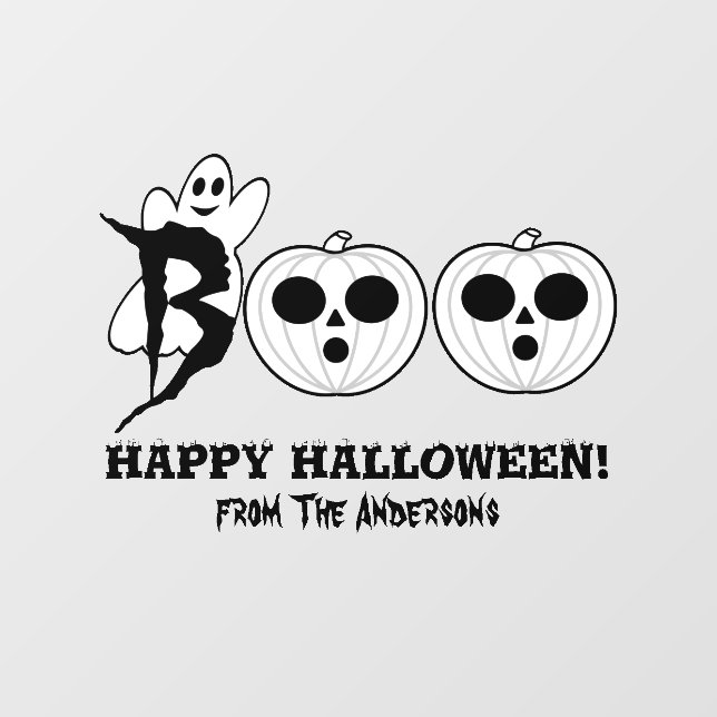 BOO! Halloween Ghost Window Cloning Fensteraufkleber (Blatt)