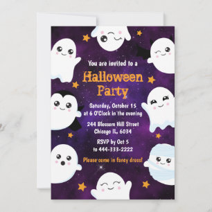 Boo Halloween Ghosts Halloween-Party Einladung