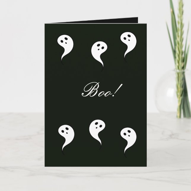 Boo! Halloween-Karte Karte (Vorderseite)