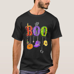 Boo Halloween Kostümspinnen Geister Pumkin Hexe T-Shirt