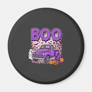 Boo Halloween Lila LKW Geist und Kürbisse Desi Magnet