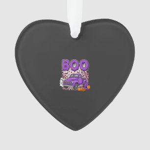 Boo Halloween Lila LKW Geist und Kürbisse Desi Ornament