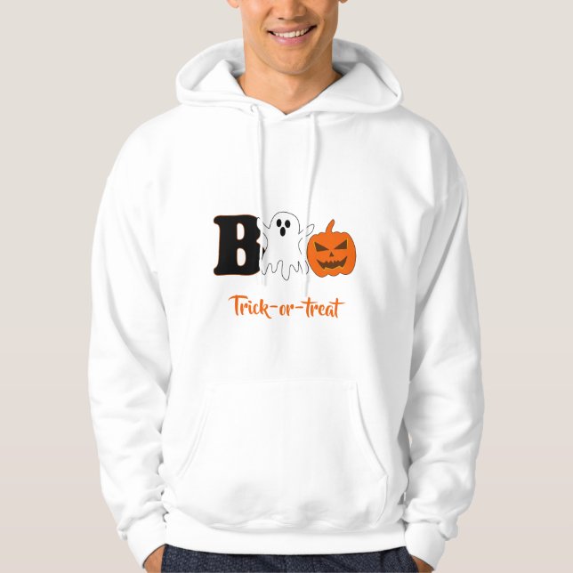 Boo Halloween Men Hoodie (Vorderseite)