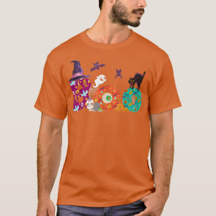 Boo Halloween mit Hexenhut Ghost Pumpkin Black C T-Shirt
