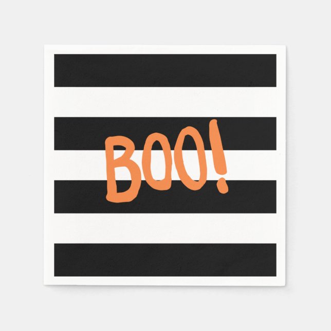 Boo! | Halloween Napkins Serviette (Vorderseite)