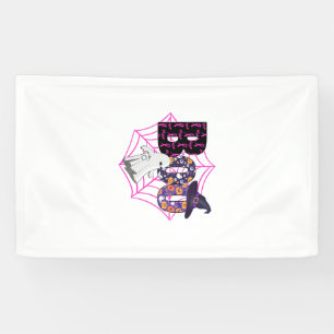 Boo Halloween Oktober Rosa Banner