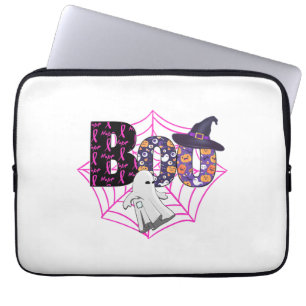 Boo Halloween Oktober Rosa Laptopschutzhülle