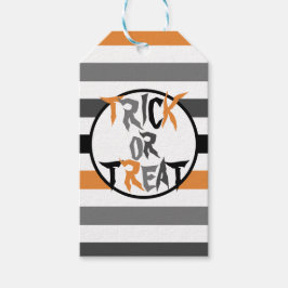 Boo Halloween Orange Black Trick or Tree Geschenkanhänger