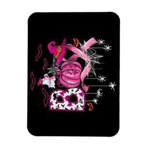 Boo Halloween Pumpkin rosa Band Rotzunge Brustknac Magnet