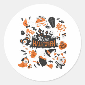 Boo Halloween Runder Aufkleber