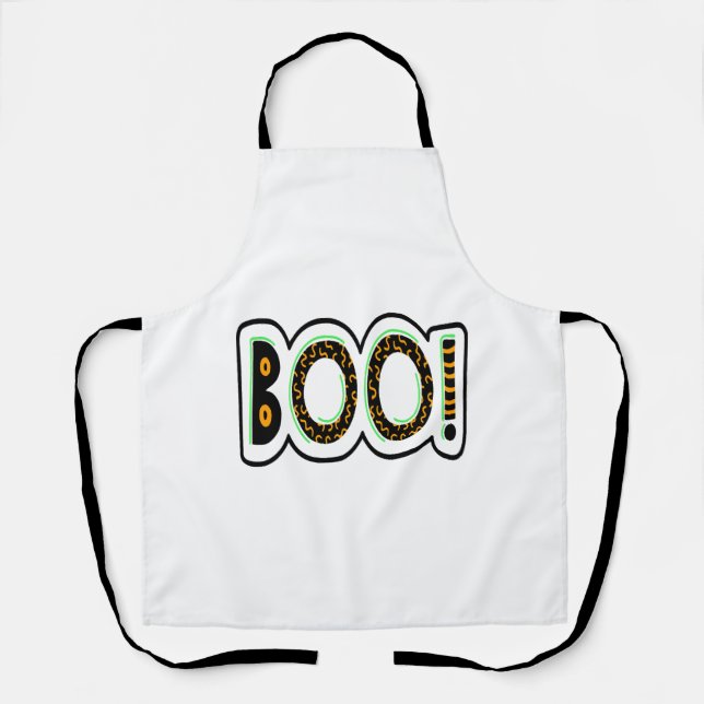 BOO Halloween Schürze (Vorderseite)