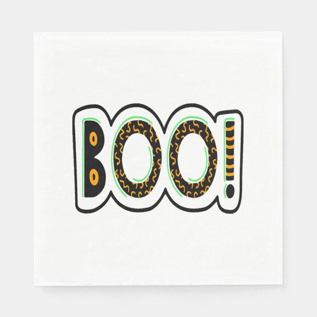 BOO Halloween Serviette (Vorderseite)