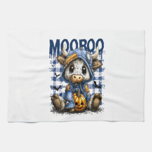 Boo Halloween Spooky Highland Cow Geschirrtuch