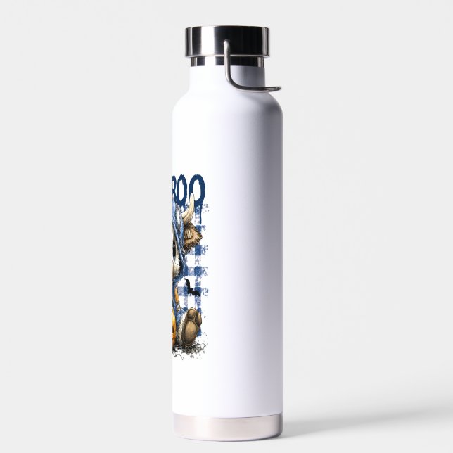 Boo Halloween Spooky Highland Cow Trinkflasche (Links)