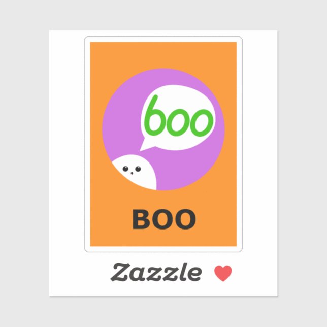 BOO Halloween Sticker (Blatt)