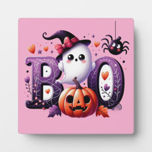 Boo Halloween Tabletop-Zeichen Fotoplatte