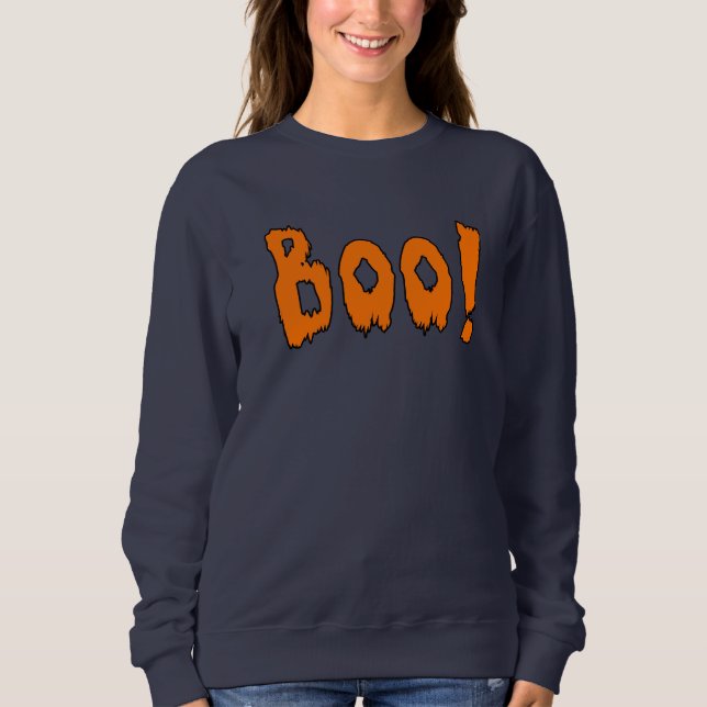 Boo Halloween Thème Gris Sweatshirt (Devant)