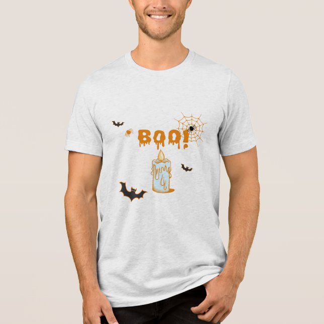 Boo! Halloween Tri-Blend Shirt (Vorderseite)