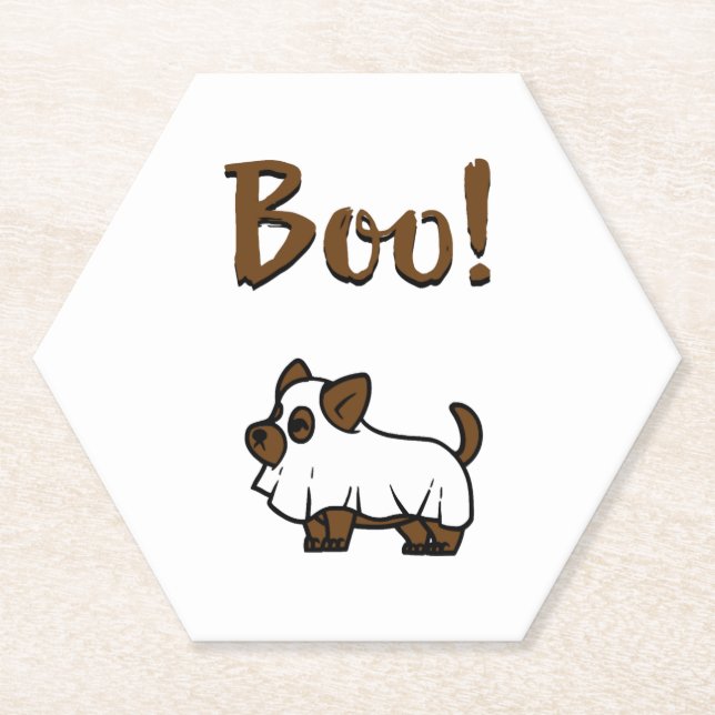 Boo Halloween Untersetzer (Vorderseite)