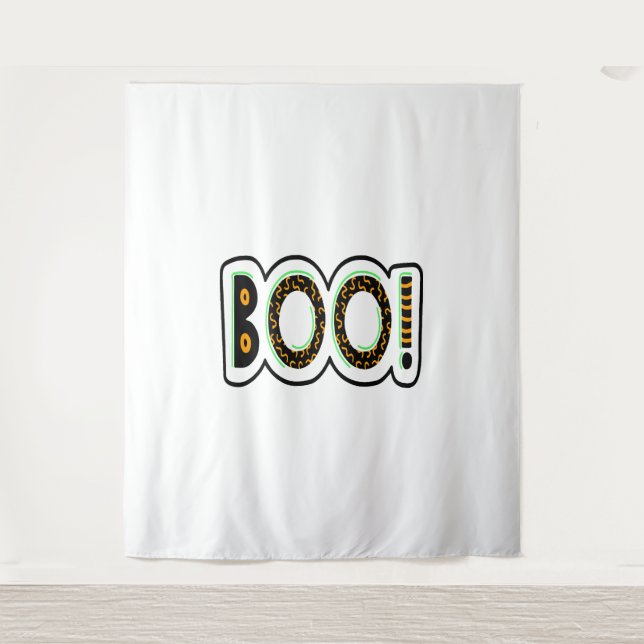 BOO Halloween Wandteppich (Vorderseite)