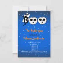 BOO! Halloween White Pumpkins Einladung