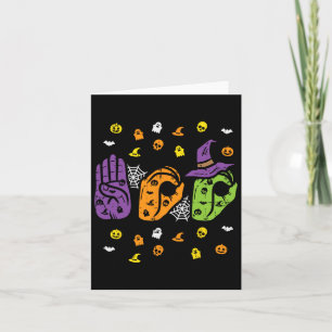 Boo Hands American Sign Language Pride Asl Hallowe Karte