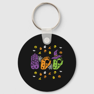 Boo Hands American Sign Language Pride ASL Hallowe Schlüsselanhänger