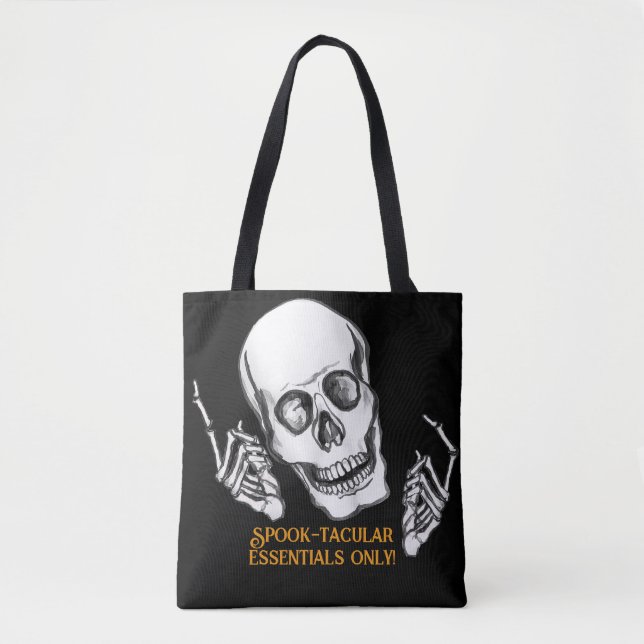 Boo Happy Halloween Funny Skull Witze Tasche (Vorderseite)