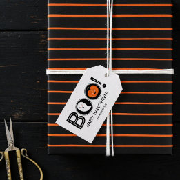 Boo! Happy Halloween-Geschenk-Tag Geschenkanhänger