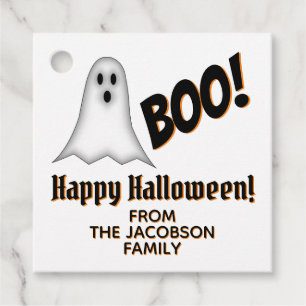 Boo! Happy Halloween Niedlich Ghost Geschenkanhänger