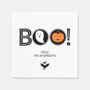 Boo! Happy Halloween Paper Napkin Serviette