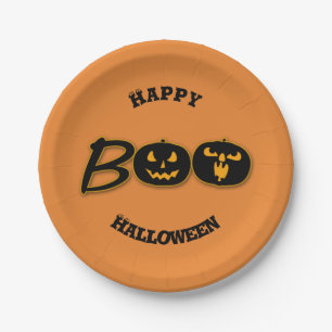 BOO Happy Halloween Party Feierlichkeiten Spaß Pappteller