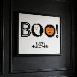 Boo! Happy Halloween Poster