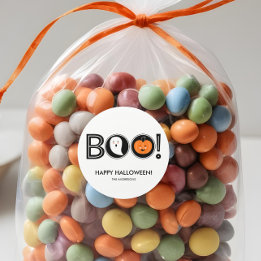 Boo! Happy Halloween Sticker