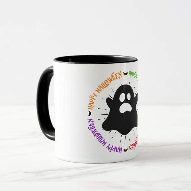 Boo!! Happy Halloween!! Tasse (Vorderseite Links)