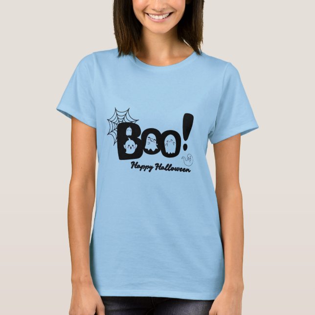 Boo! Happy Halloween Women T - Shirt (Vorderseite)