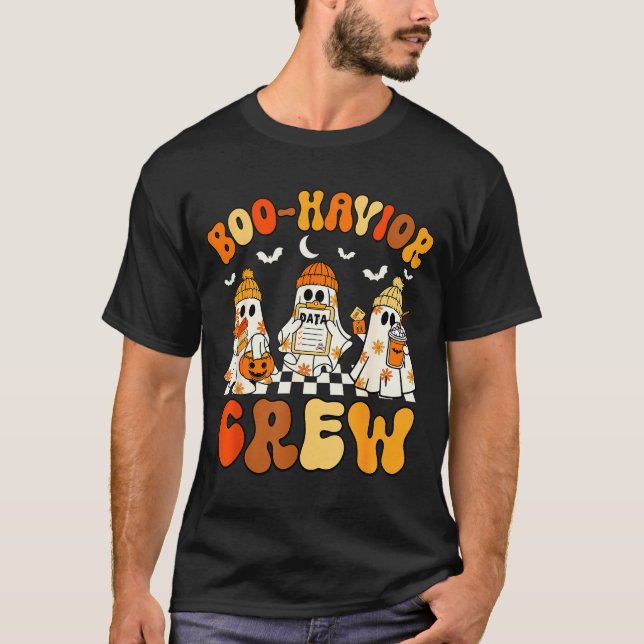 Boo-havior Crew Behavior Yst Halloween Aba  T-Shirt (Vorderseite)