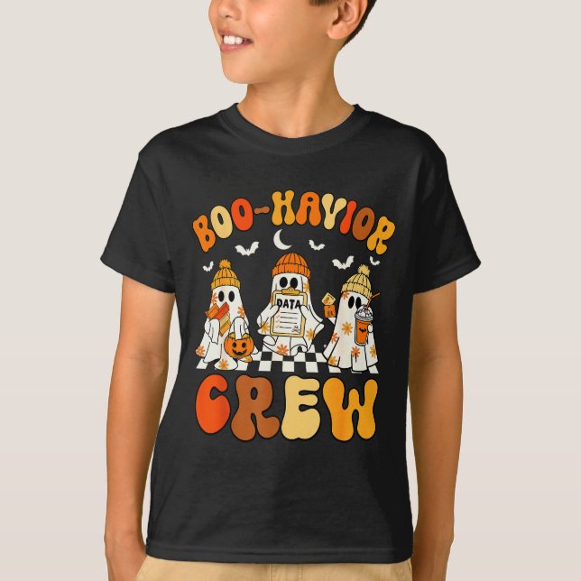 Boo-havior Crew Behavior Yst Halloween Aba  T-Shirt (Vorderseite)