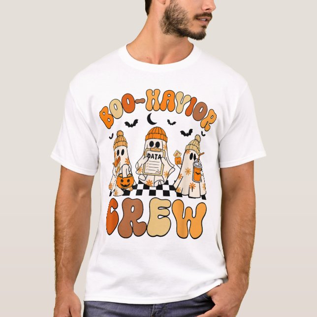 Boo Havior Crew Behaviour Analyst Halloween Aba Rb T-Shirt (Vorderseite)