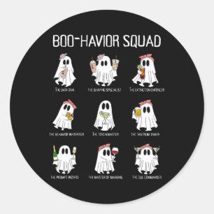 Boo-havior Squad Verhaltensanalyse Ghost Rbt A Hal Runder Aufkleber