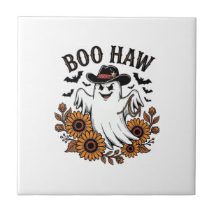 Boo Haw Cowboy Geist Sonnenblumen Fledermäuse Hall Fliese