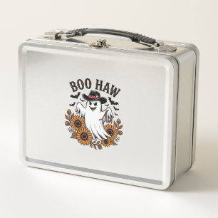 Boo Haw Cowboy Geist Sonnenblumen Fledermäuse Hall Metall Brotdose