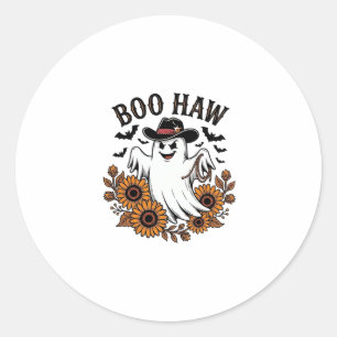 Boo Haw Cowboy Geist Sonnenblumen Fledermäuse Hall Runder Aufkleber