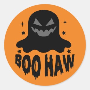 Boo Haw Ghost Halloween Sticker