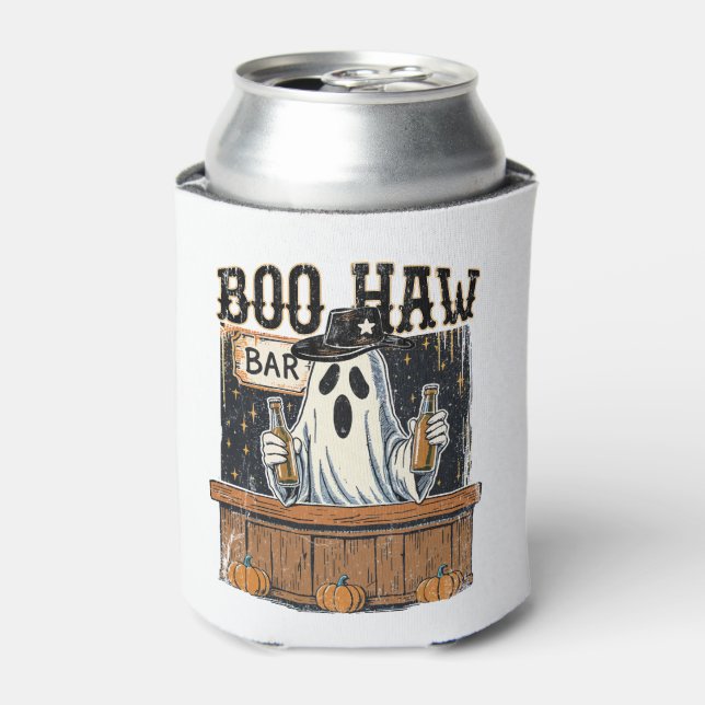 Boo Haw Retro Western Halloween Dosenkühler (Kanne Vorderseite)
