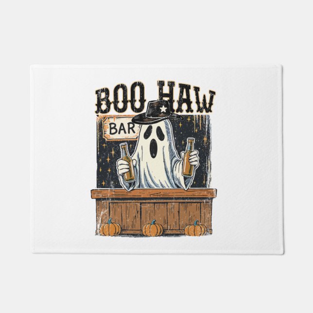 Boo Haw Retro Western Halloween Fußmatte (Vorderseite)