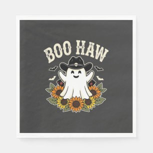 Boo Haw Western Halloween-Geisterdesign Serviette